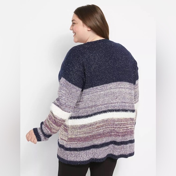 Lane Bryant Open-Front Textured Cardigan - Picture 2 of 4